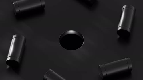 Rolling Cylinders 3D Loop Animation