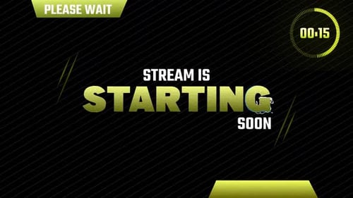 Animated Stream Starting Soon Countdown Screen for Live Broadcasts
