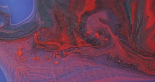 Flowing Ink Particles Fluid Shiny Texture Acrylic
