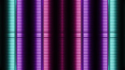 Dynamic neon light streaks create electric party atmosphere