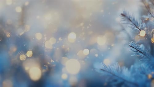 Une scène hivernale enchanteresse représentant de la neige scintillante aux côtés de magnifiques teintes bleues