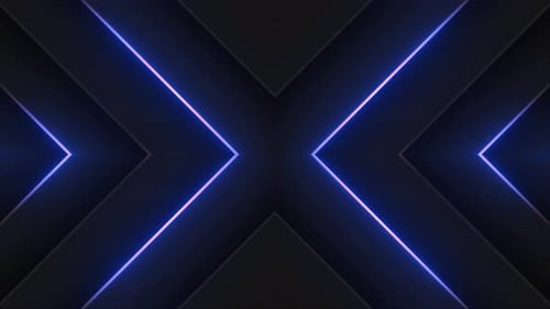 4k Blue Neon Light Pattern Loop