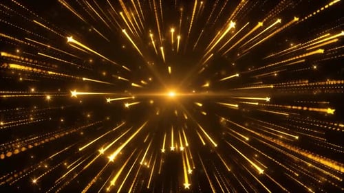 Golden Stars Particle Burst Celebration Background