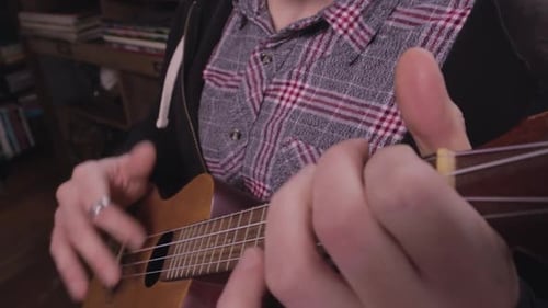 Ukulele Being Played By Person