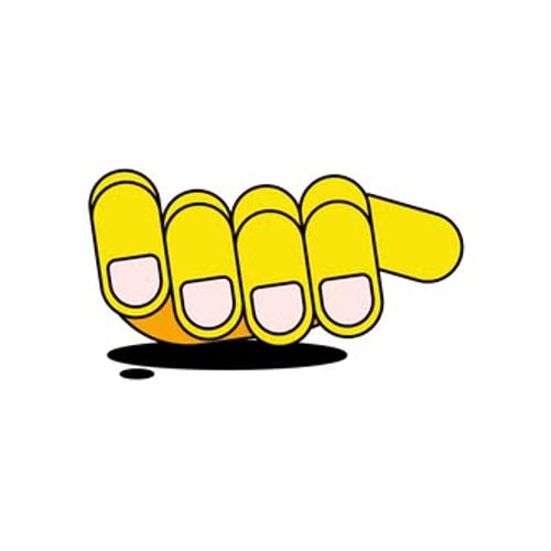 Animated Cartoon Fist Clenching and Unclenching