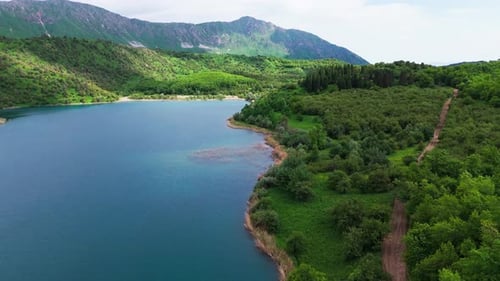 Stunning aerial footage of Sary-Chelek Lake, located in a mountainous region of western Kyrgyzstan.