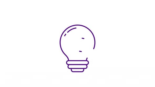 Minimalist Bitcoin Lightbulb Idea Animation