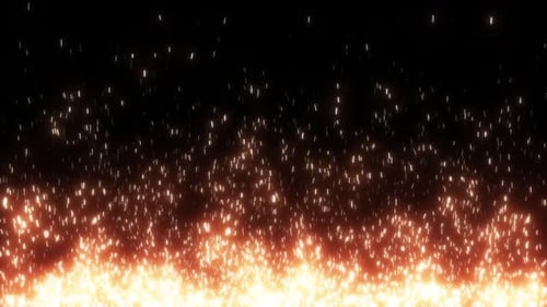 HD Fire Sparks Rising from Bottom | Cinematic Particle Loop with golden white Rising Sparks VFX