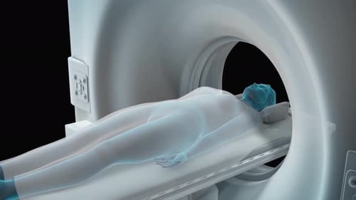 Medical MRI Scan of Patient Revealing Internal Organs