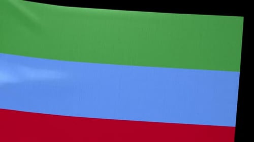 Realistic Waving Striped Flag Fabric Element