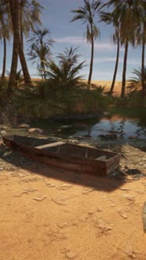 A Boat Sitting on Top of a Sandy Beach