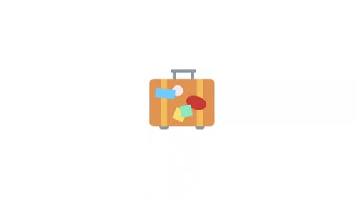 Animated Flat Design Travel Icon Transformation