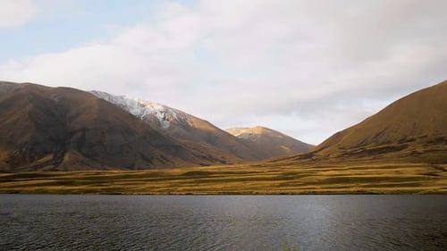 Scenic Mountains and Lake Landscape
