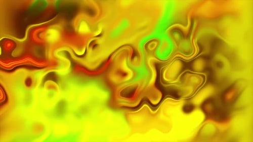 Abstract Fluid Colorful Background with Yellow, Green, and Brown Swirls