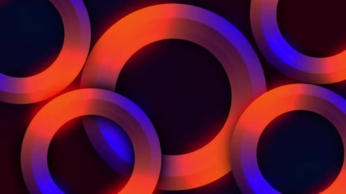 Abstract Rings Background Animation with Vibrant Gradients