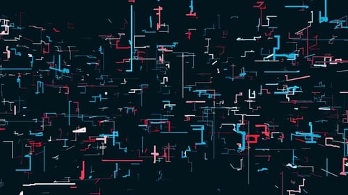 Linien in einem schematischen Muster bewegen