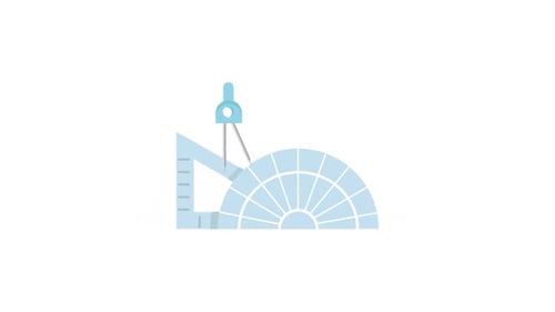 Flat Design Animated Drafting and Geometry Tools