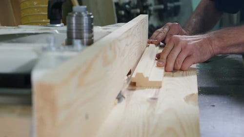 Woodworking on a Saw Machine