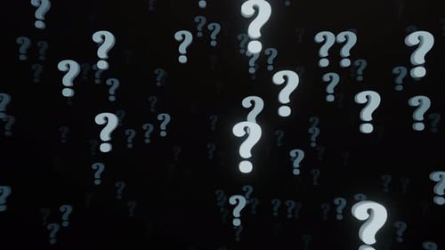 Floating Animated Question Marks for Concepts of Uncertainty