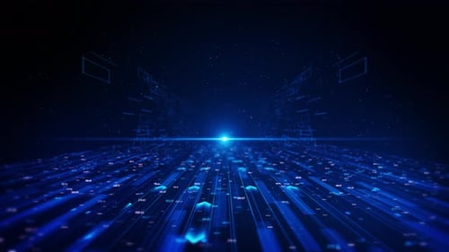 Futuristic Digital Data Stream Network Business Background