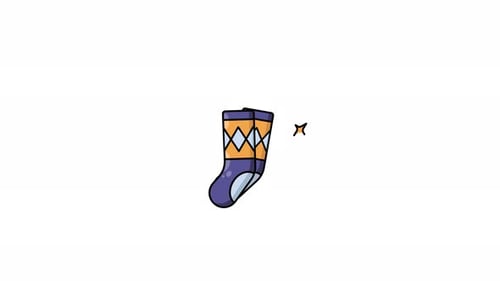 Animated Hand-Drawn Socks Wiggling