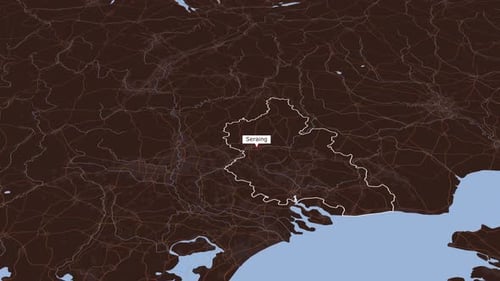 Digital Map Zoom In Animation with Location Pin Marker