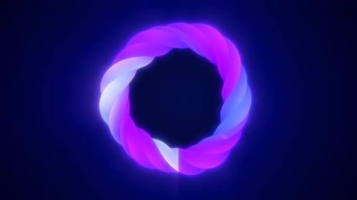 Abstract purple energy magic bright glowing spinning ring of lines, background