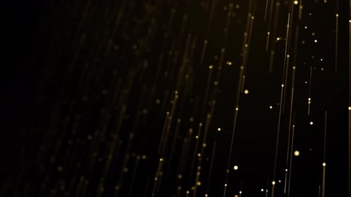 Nach oben schimmernde Goldpartikel