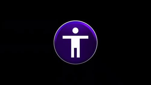 3D Rotating Accessibility Symbol Loop Animation