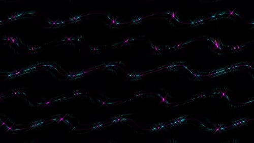 Colorful Glitch Wavy Lines Abstract Animation