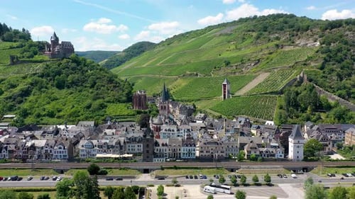 Bacharach panoramic view. Bacharach is a small town in Rhine valley in Rhineland-Palatinate, Germany