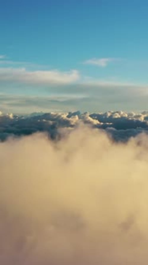 Aerial view of clouds at sunrise
