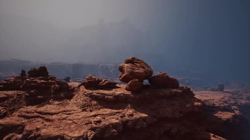 Rock Formation Amid Desert