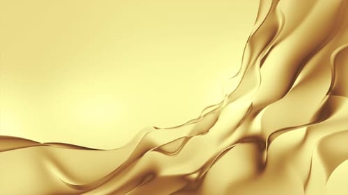 Abstract Golden Fluid Waves Background Animation