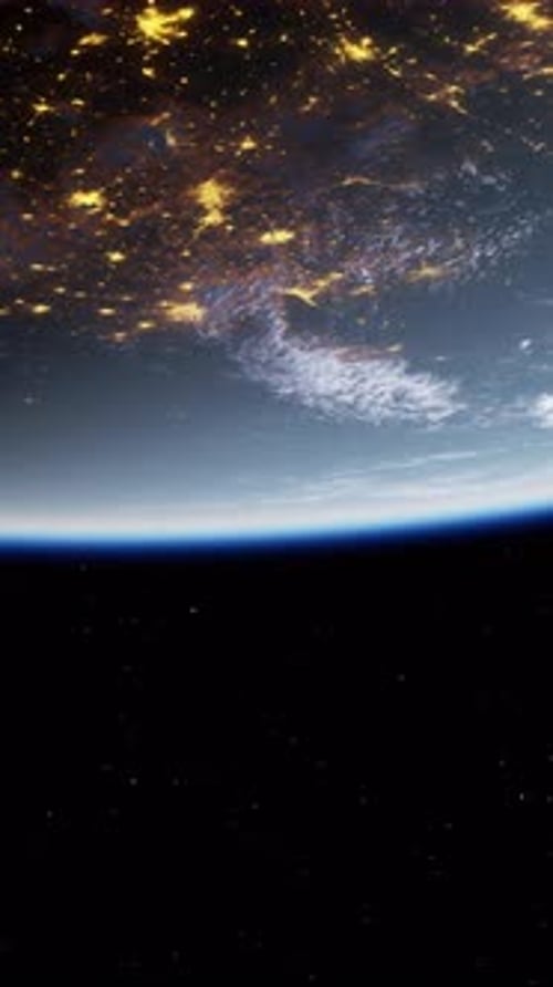 Night View of Earth From Space
