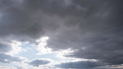 Dramatic Cloudscape with Sun and Storm Clouds