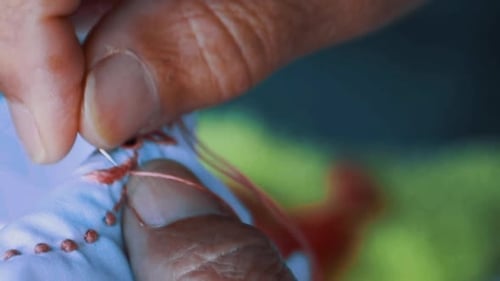 Madeira Embroidery Close-up finest quality hand embroidery traditional art
refinement handwork craf