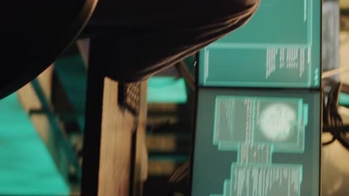 Mysterious Hooded Hackers Coding at Night