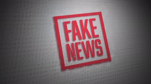 Fake News Grunge Rubber Stamp Reveal