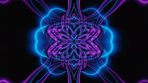 Abstract Brain Colorful Neon Energy Waves Blow Vj Loop Animation Background