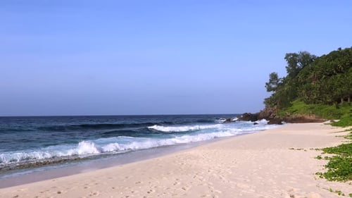 Wild Empty Beach In Seychelles