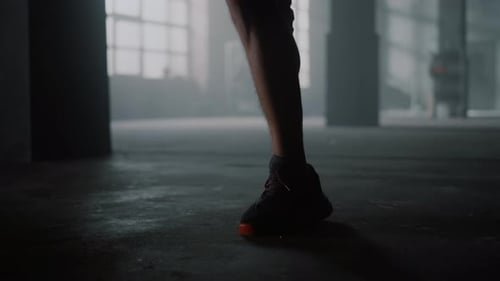 Legs Skipping Rope Cardio Workout in Fitness Studio