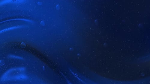 Abstract Navy Blue Wavy Animation With Particles