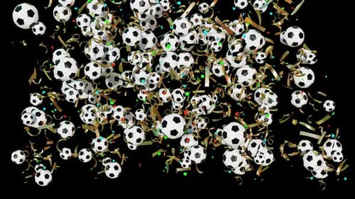 Football Confetti Explosion 01 HD