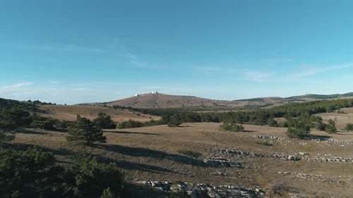 Aerial View of Calern Plateau Observatory in Caussols France