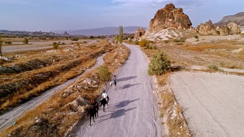 Horseback Riding Adventure in a Rural Landscape