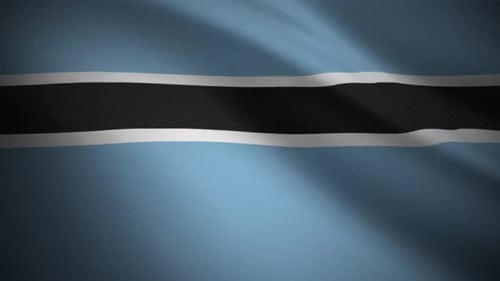 Realistic Waving Flag of Botswana
