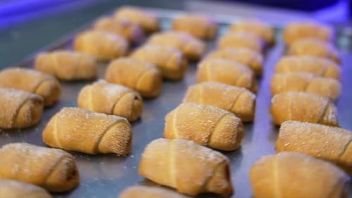 Delicious Baked Goods on Metal Tray