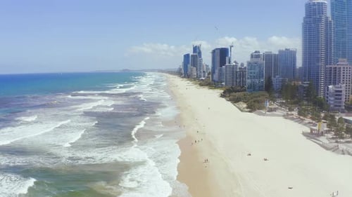 The waves have come to greet the city