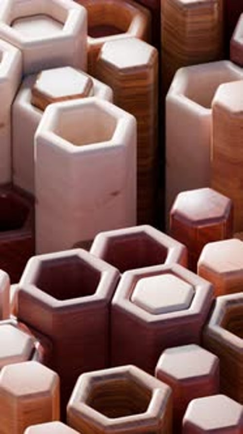 3d Animated Background of Hexagons in a Loop Satisfying Video